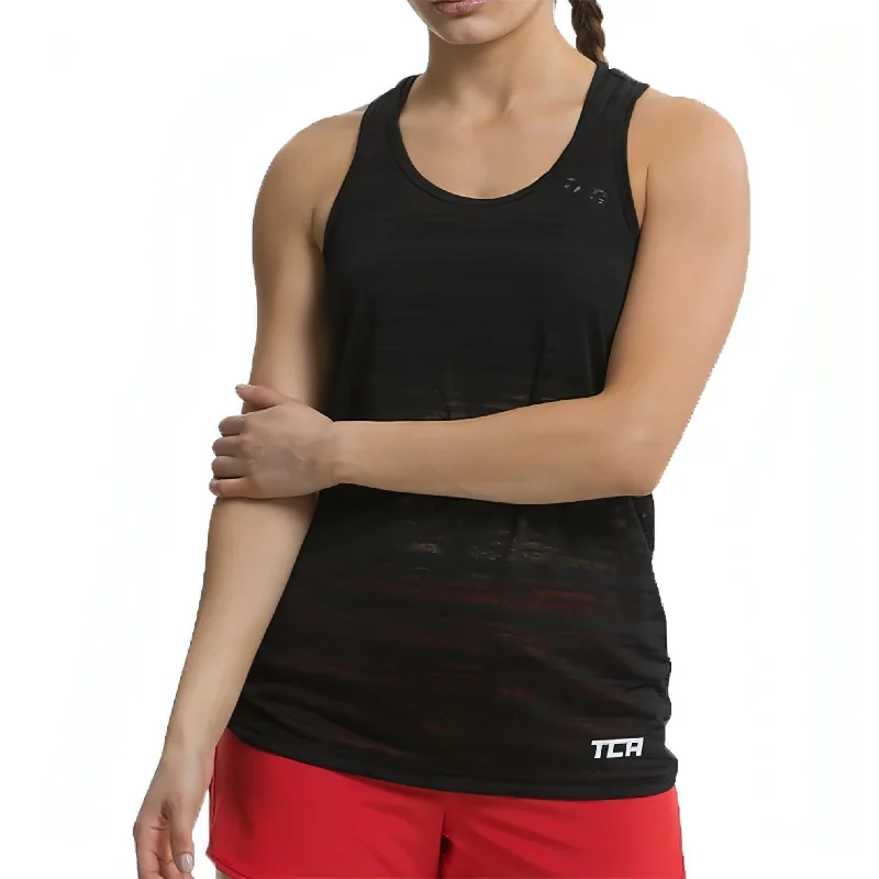 Warm Layers TCA Ultralite Womens Running Vest Tank Top - Black