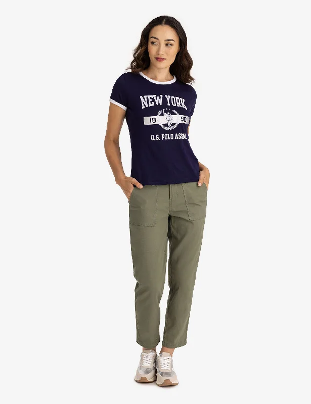 Relaxed Jackets NEW YORK FOIL RINGER JERSEY T-SHIRT