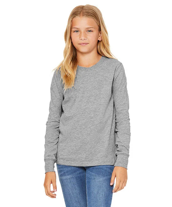 All-Day Outfits 3501YCV - Bella + Canvas Youth Heather CVC Long-Sleeve T-Shirt