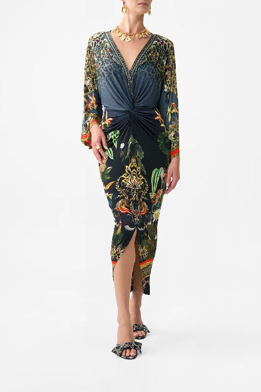 Urban Chic LONG SPLIT FRONT TWIST DRESS READY FOR MY WELCOME DRINK