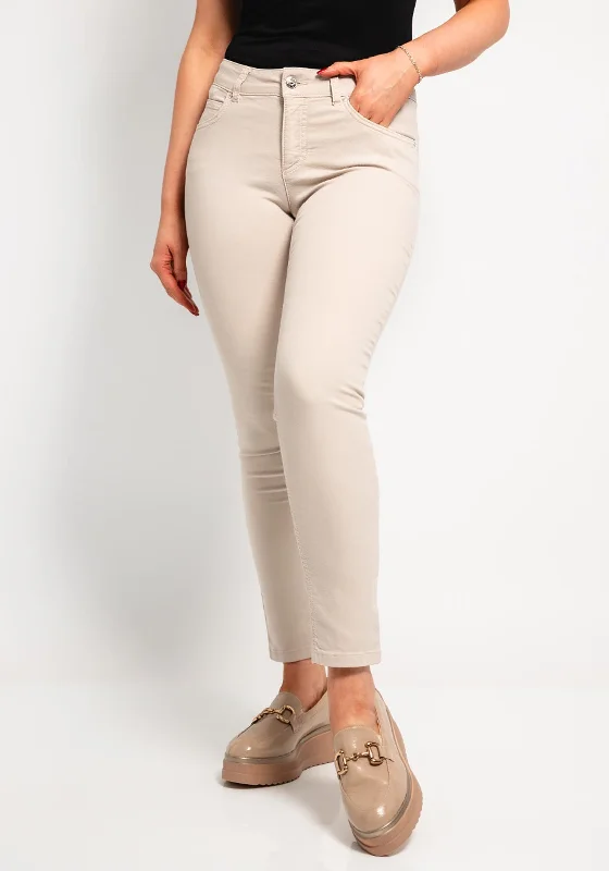 Comfy Dress Oui Baxtor Slim Fit Cropped Jeggings, Beige