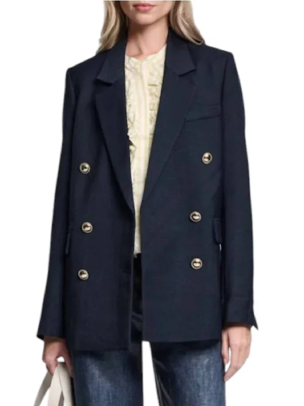 Cozy Fashion Trends Ocassion Coolness Jacket In Navy