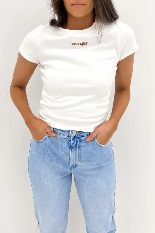 Elegant Fit Staple Rib Tee Vintage White