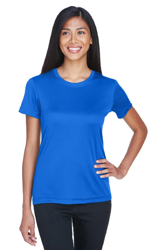 Cozy Apparel UltraClub Womens Cool & Dry Performance Moisture Wicking Short Sleeve Crewneck T-Shirt - Royal Blue