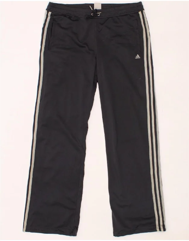 Relaxed Chic ADIDAS Womens Climalite Tracksuit Trousers UK 14 Medium Black Polyester