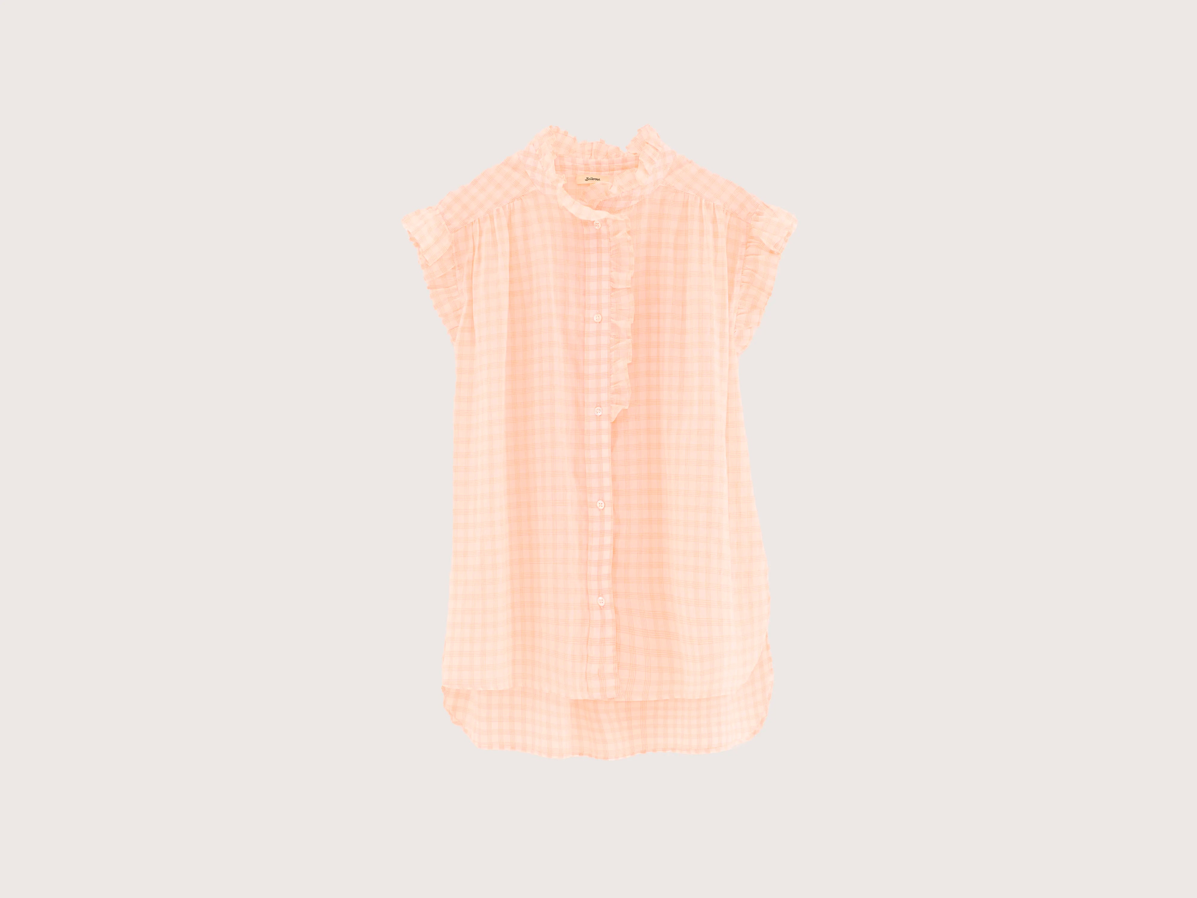 Cozy Lifestyle Coyote sleeveless blouse (251 / W / CHECK A)