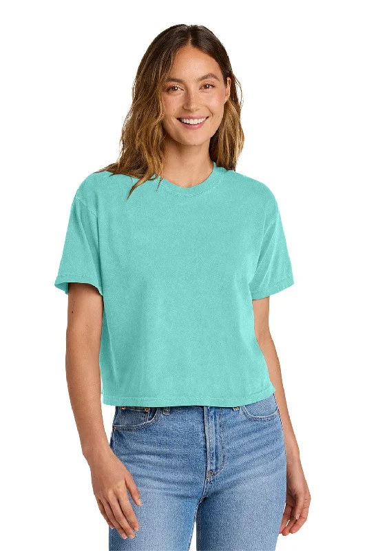 Soft Fabric Looks Comfort Colors Womens Short Sleeve Crewneck T-Shirt - Chalky Mint Green