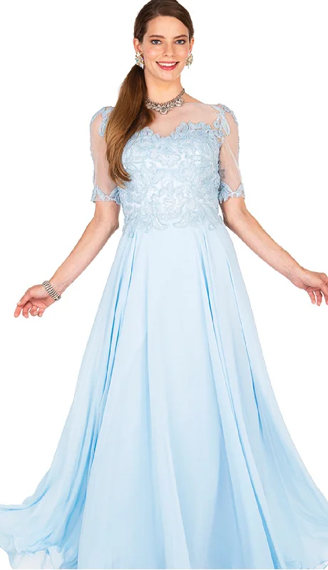 Relaxed Clothing Champagne Italy Dress 5413-Light Blue