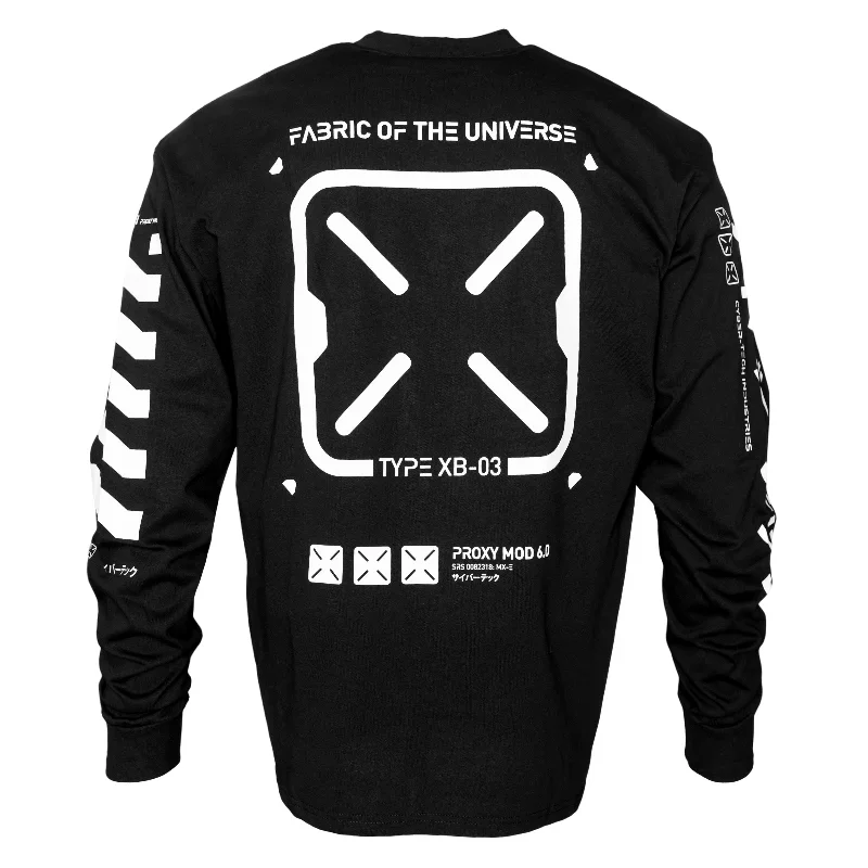 Comfortable Fashion Looks XB-03 Black Long Sleeve T