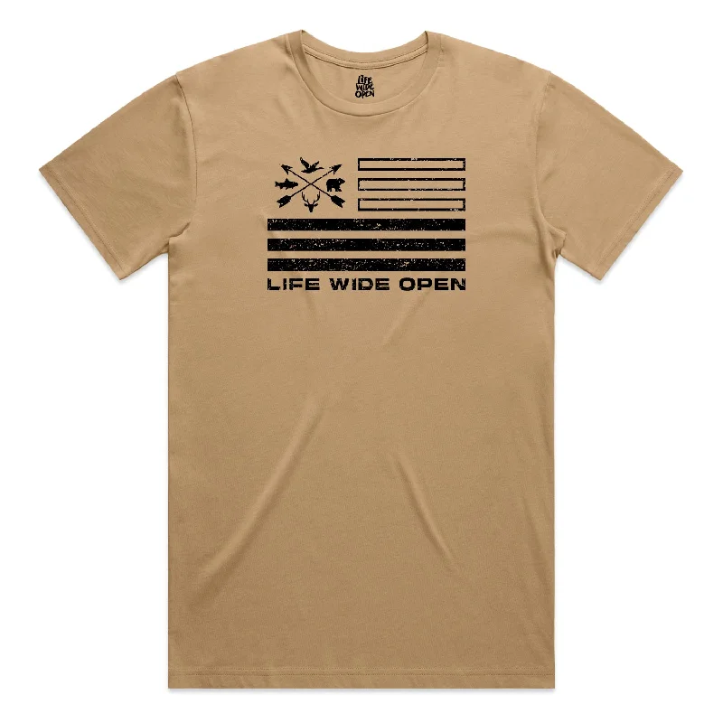 Versatile Style Freedom Outdoors Khaki Tee