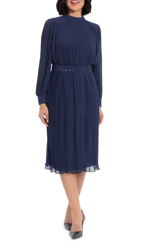 Relaxed Chic Maggy London G4806M - Bishop Sleeve Belted Formal Dress