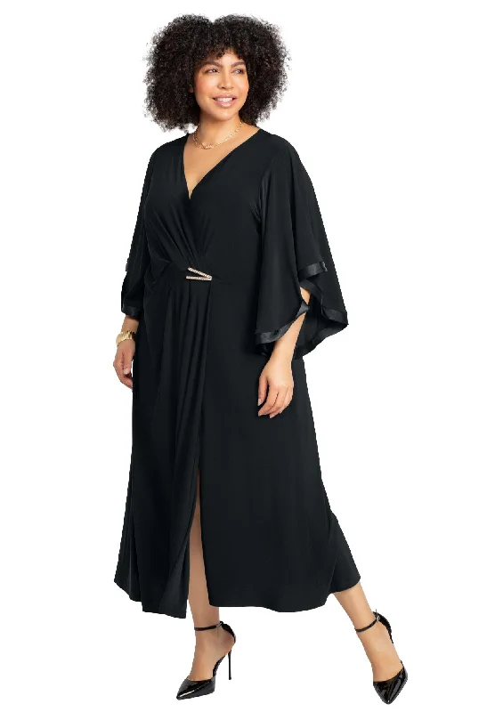 Sporty Comfort V-Neck Twist Maxi Dress