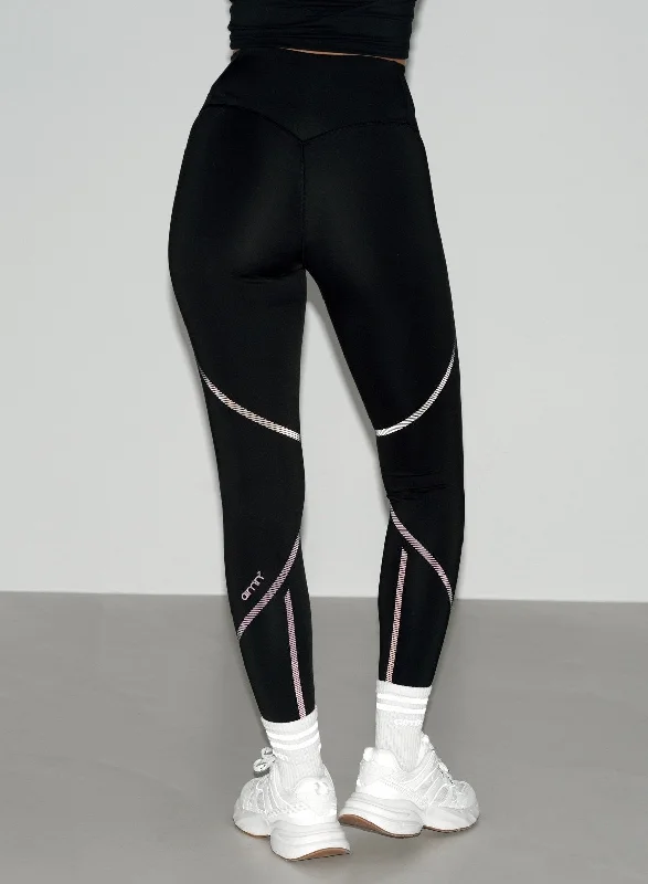 Cozy Apparel Black Reflective Warming Tights