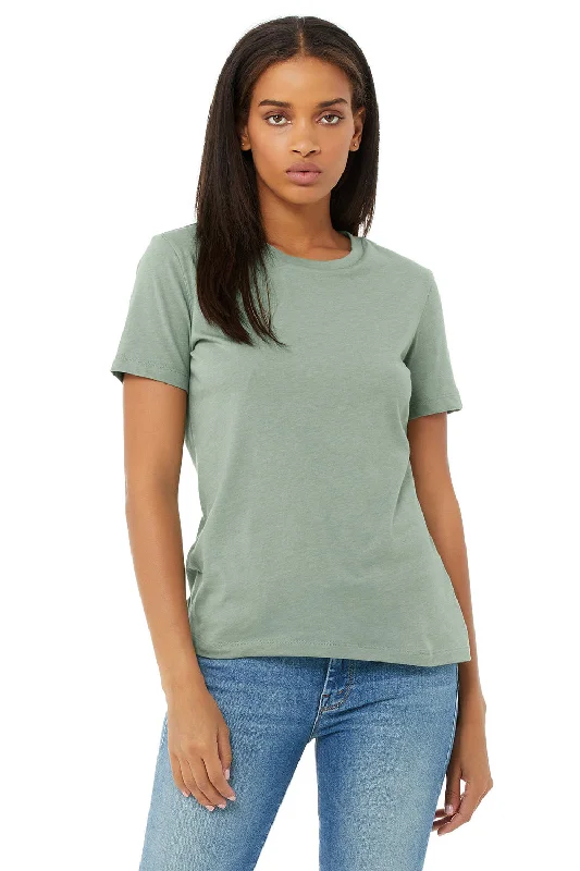 Versatile Style Bella + Canvas Womens CVC Short Sleeve Crewneck T-Shirt - Heather Sage Green