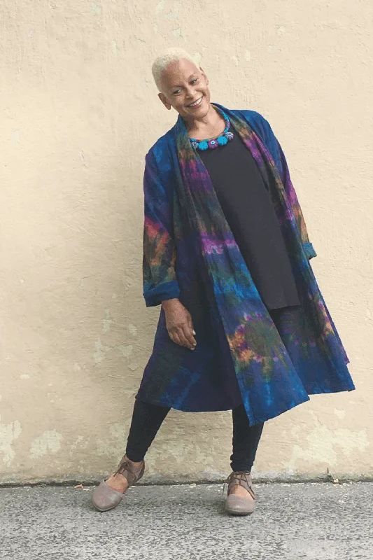 Soft Knitwear Swing Tie Dye Jacket