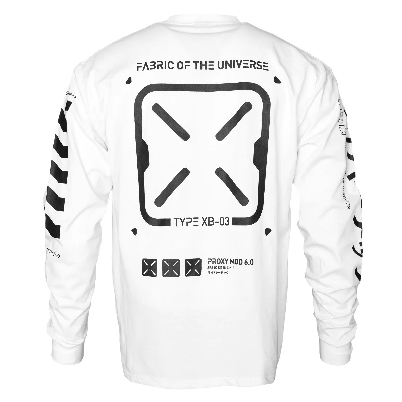 Relaxed Fit Wear XB-03 White Long Sleeve T