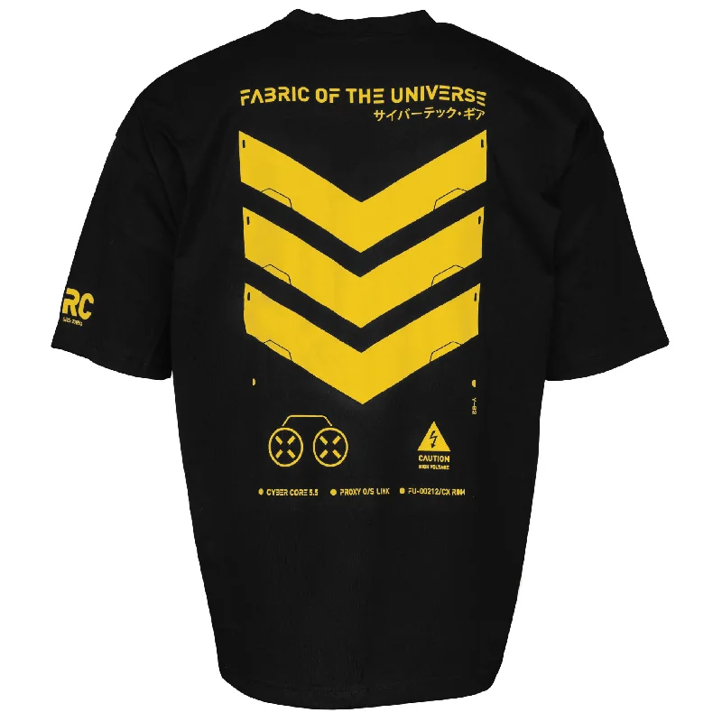 Comfortable Lifestyle V3-3 Black Yellow Oversized Short Sleeve T