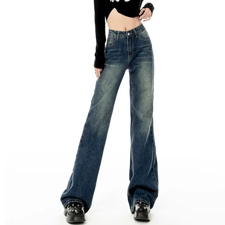 Simple Chic High Waist Vintage Flared Jeans