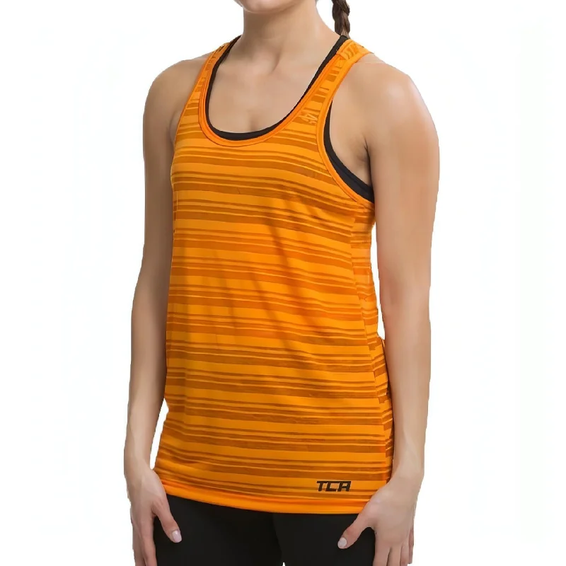 Easygoing Outfits TCA Ultralite Womens Running Vest Tank Top - Orange