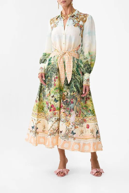 Comfortable Lounge Wear WAIST TIE SHIRT DRESS ARCHES OF AMOR