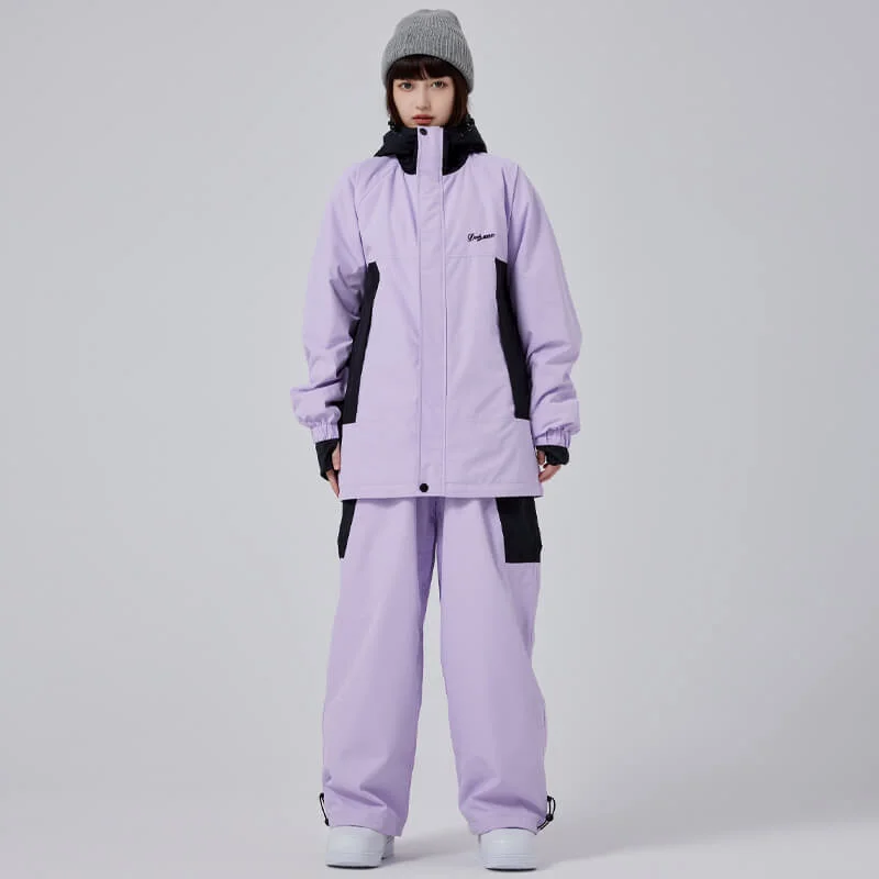 Soft Textures Women's Dook Snow Slope-Ready Baggy Freeride Snowboard Snowsuit