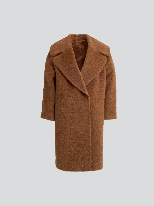 Soft Textures Yssa Coat Suri Alpaca Color Camel