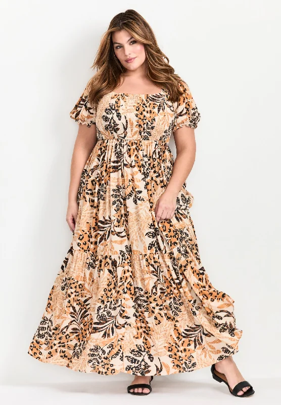 Chic Outfits Sophia Shirred Bodice Maxi Dress