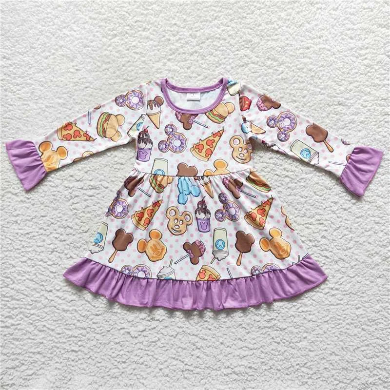 Light Dressing GLD0265  Baby Girls Cookie Ruffle Knee Length Dresses