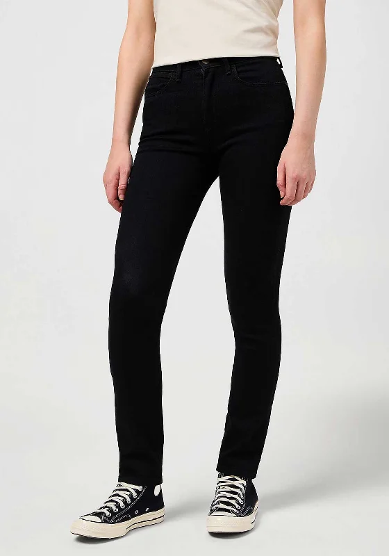 Soft Looks Wrangler High Rise Slim Leg Jeans, Black