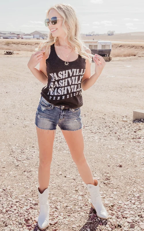 Relaxed Fit Wear Nashville Repeat Racerback Tank Top** - Final Sale