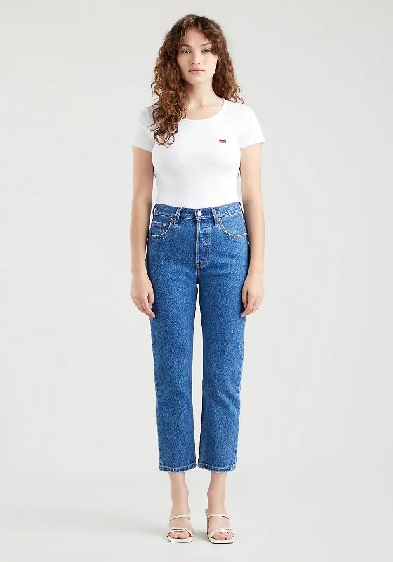 Cozy Lifestyle Levis® 501® Original Cropped Jeans, Jazz Pop Blue 0225