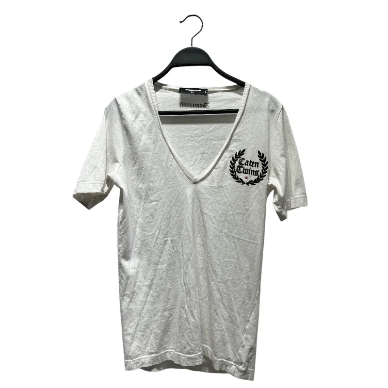 Comfortable Sweaters DSQUARED2/T-Shirt/XS/Cotton/WHT/DEEP V NECK