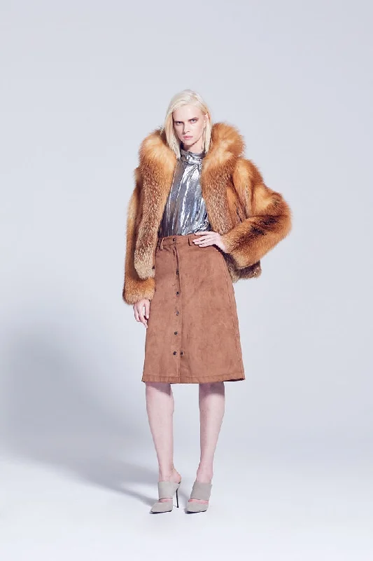 Easy Wear Chic Aspen Red Fox Fur Jacket