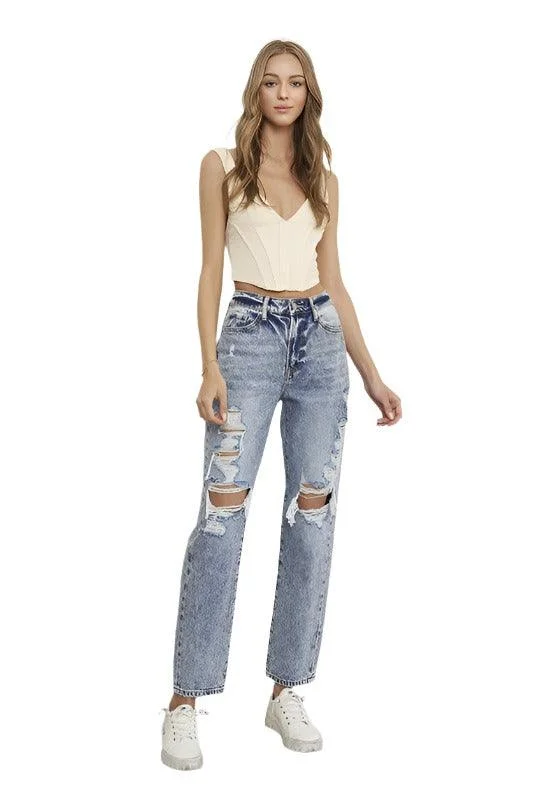Cozy Chic Wear Slim Boyfriend Jeans