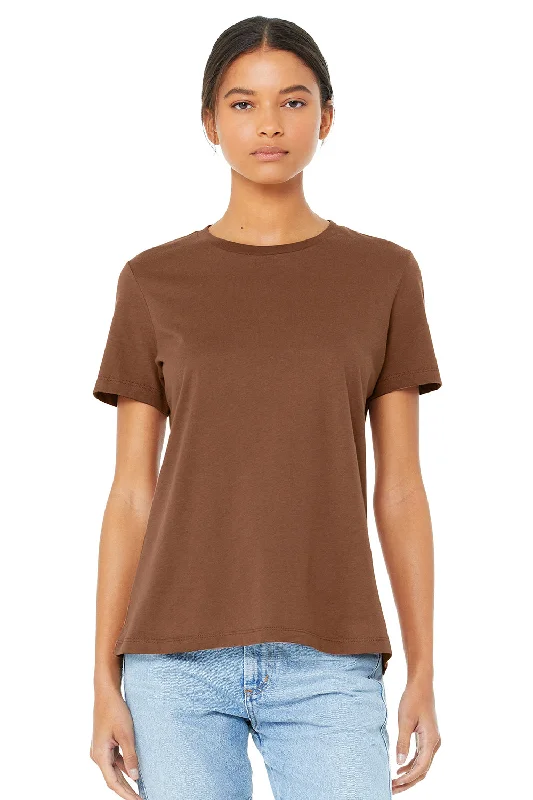 Layered Style Bella + Canvas Womens Relaxed Jersey Short Sleeve Crewneck T-Shirt - Chestnut Brown