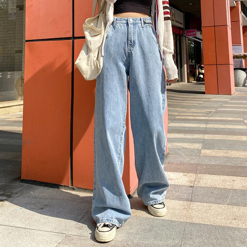 Timeless Outfits DressBetty - 2024 Wide Leg Fashion Straight Denim Jeans