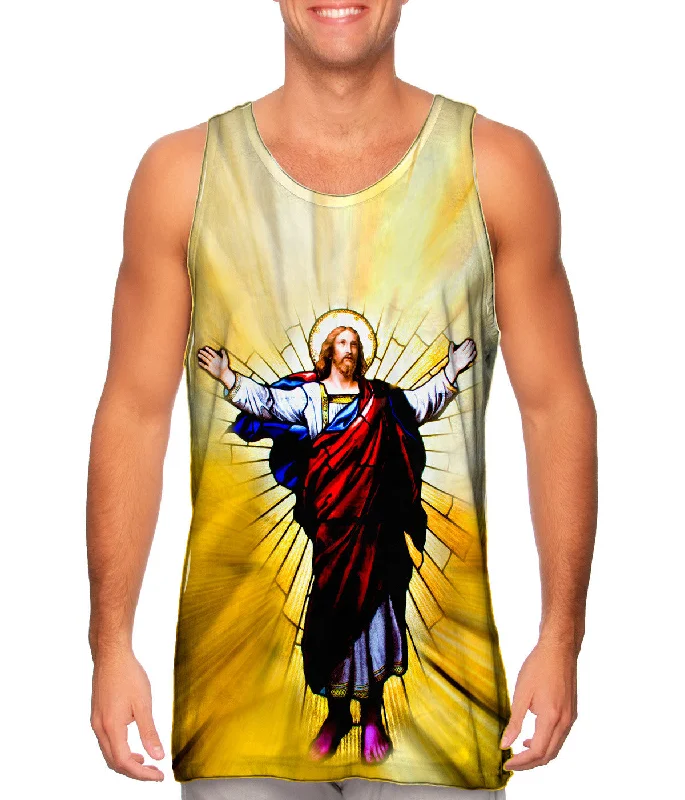 Warm Layers "Stained Glass Christ"