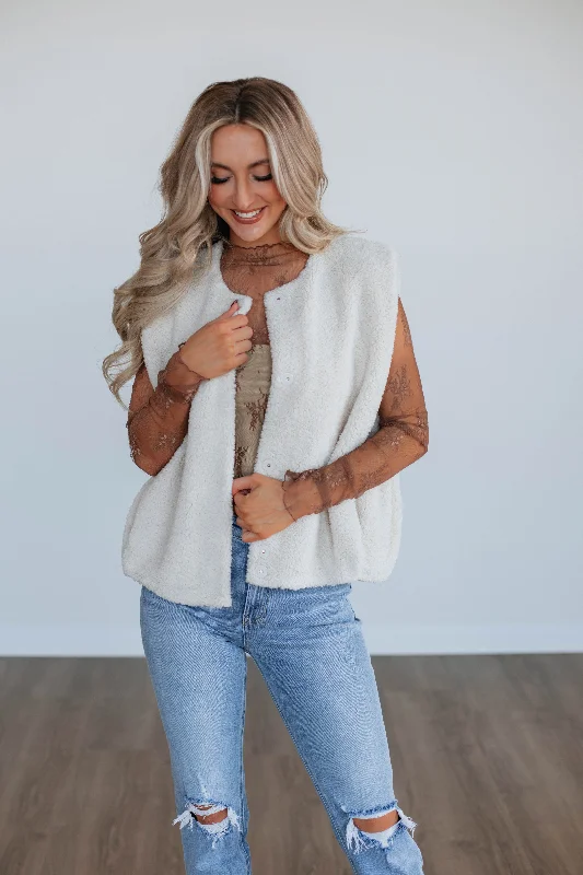 Cozy Street Style Lukea Sherpa Vest