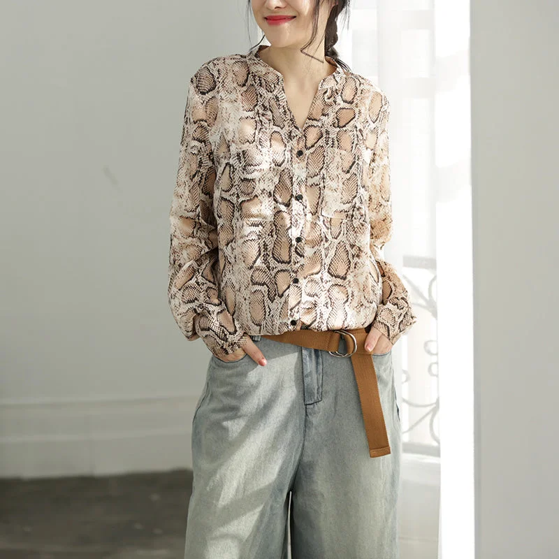 Warm Chic Outfits Italian pink brown fine Fashion Ideas v neck Plus Size Clothing blouses