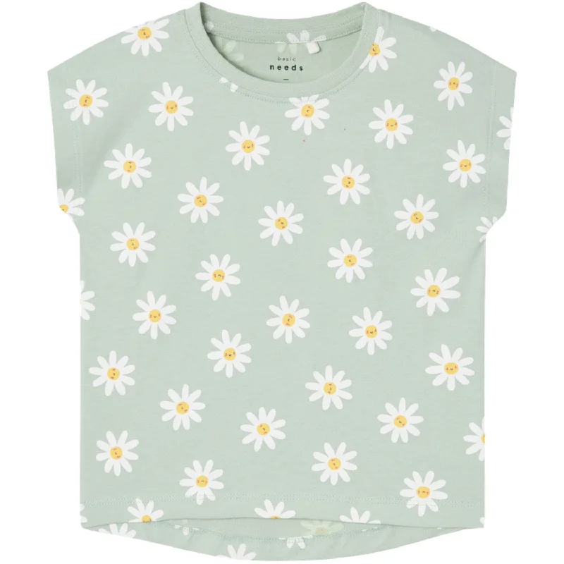 Effortless Outfits Name It Silt Green Daisy Flowers Vigga T-Shirt