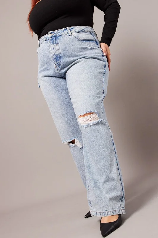 Versatile Casuals Denim Straight Jeans High Rise