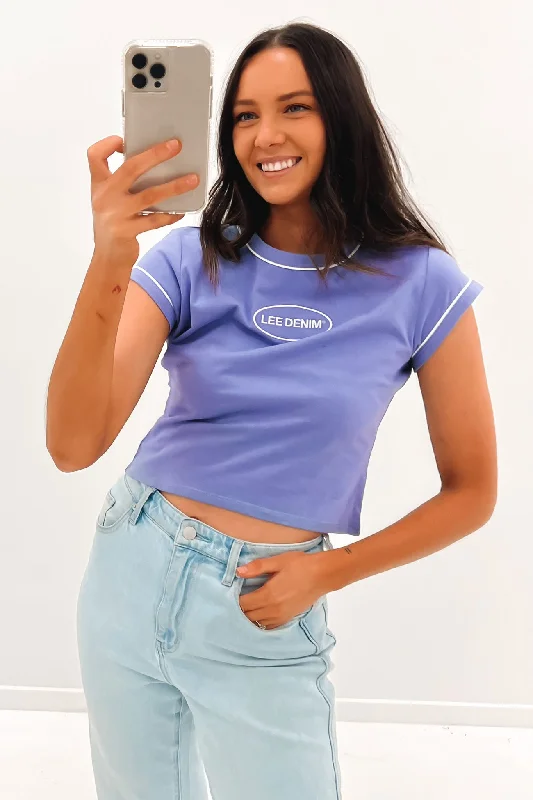 Smart Comfort Wear Piped Baby Tee Hyacinth