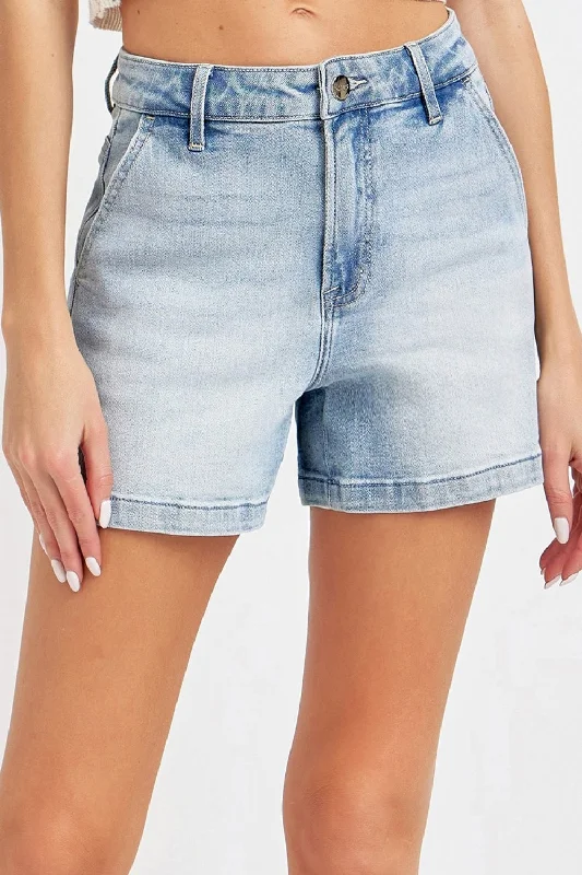 Relaxed Fashion Risen Full Size High Rise Denim Shorts