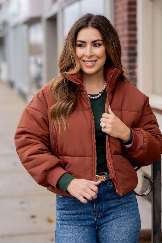 Versatile Outfits Cozy Cropped Puffer Jacket