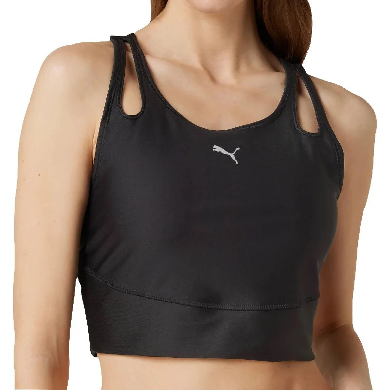 Urban Chic Puma Run Ultraform Womens Running Cropped Vest Tank Top - Black