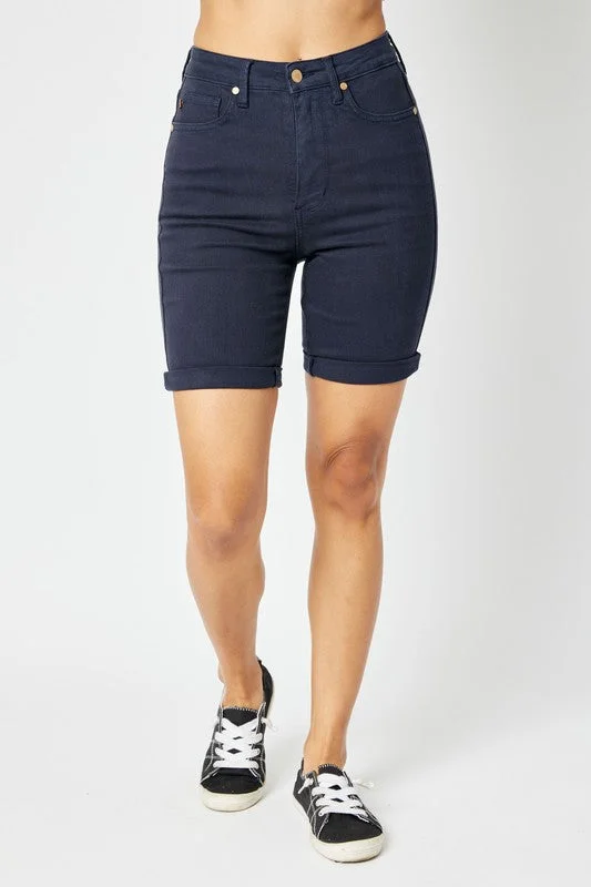 Breathable Style Judy Blue High Waist Tummy Control Bermuda Shorts
