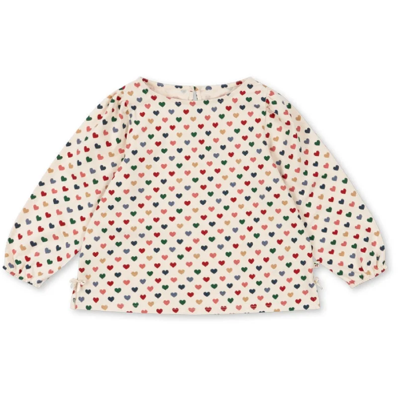 Breezy Outfits Konges Sløjd Coeur Coloré Drey Slit T-shirt GOTS