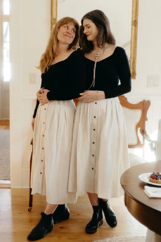 Soft Looks Trices Skirt in Oat Cotton Crinkle