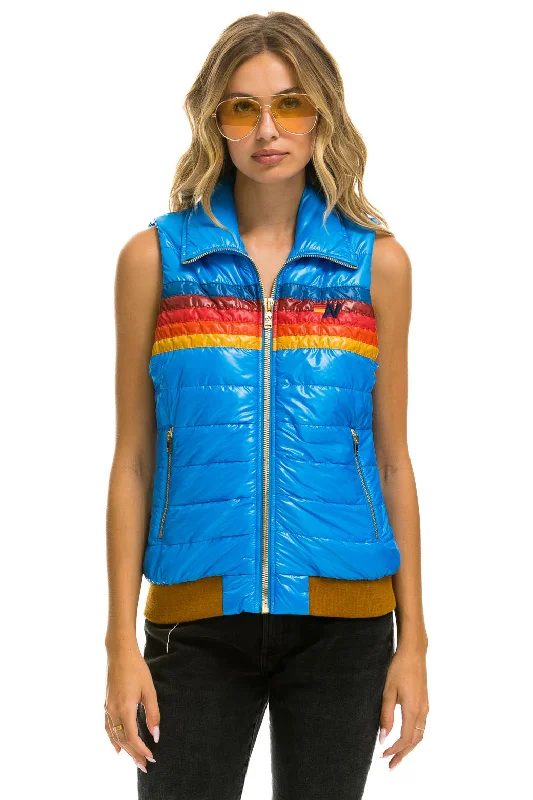 Casual Chic Outfits WOMEN'S 5 STRIPE VEST - GLOSSY BLUE CINA