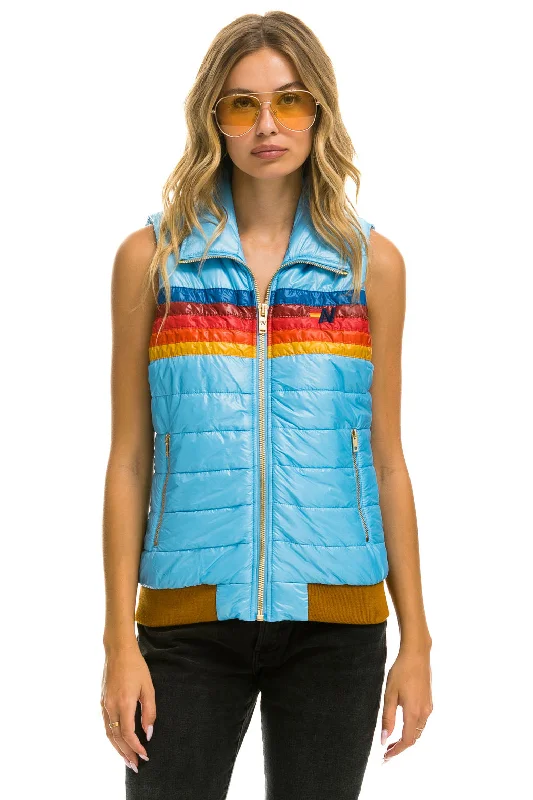 Cozy Fitting WOMEN'S 5 STRIPE VEST - GLOSSY SKY